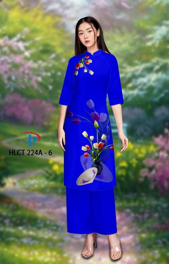 Vải Áo Dài Cách Tân Hoa Ly AD HLCT224A 11
